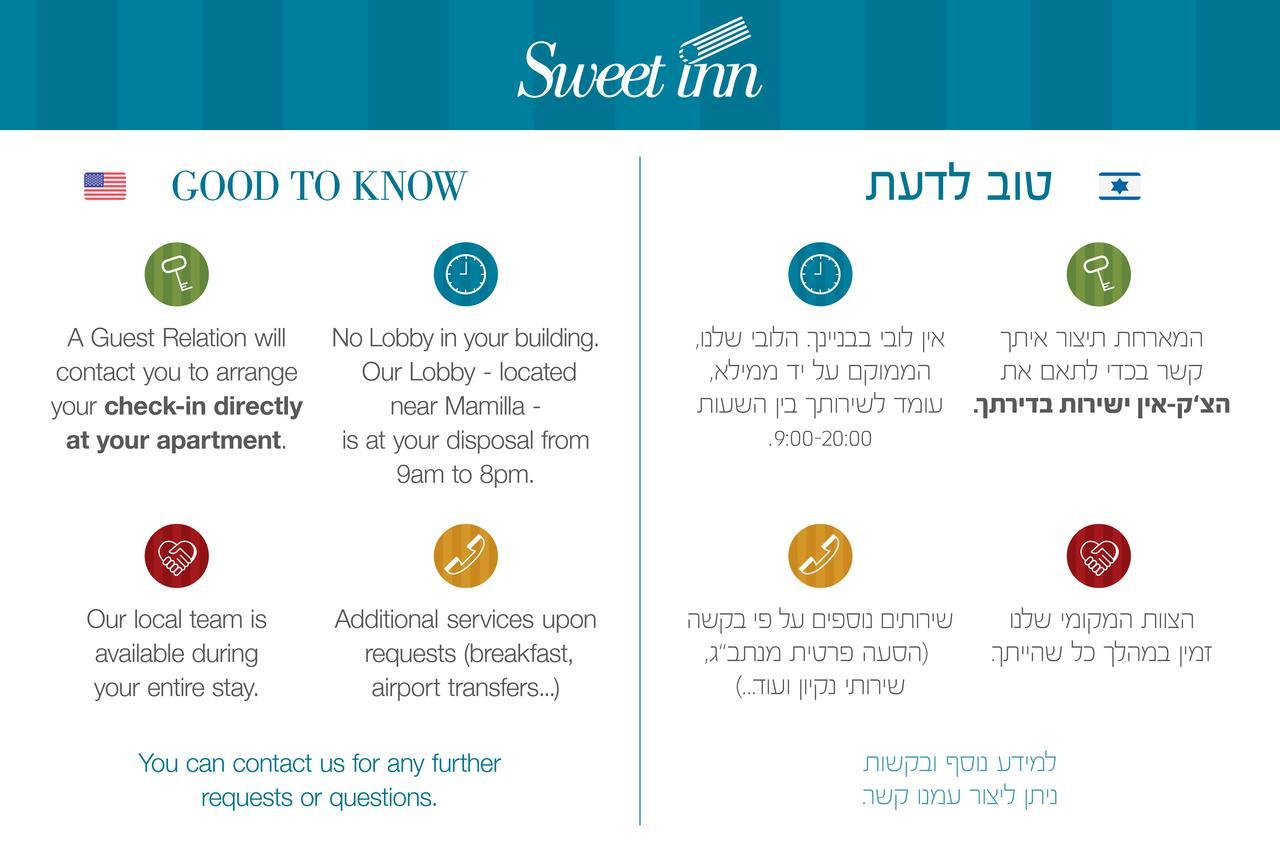 ירושלים Sweet Inn Apartments - Amatsya Street מראה חיצוני תמונה